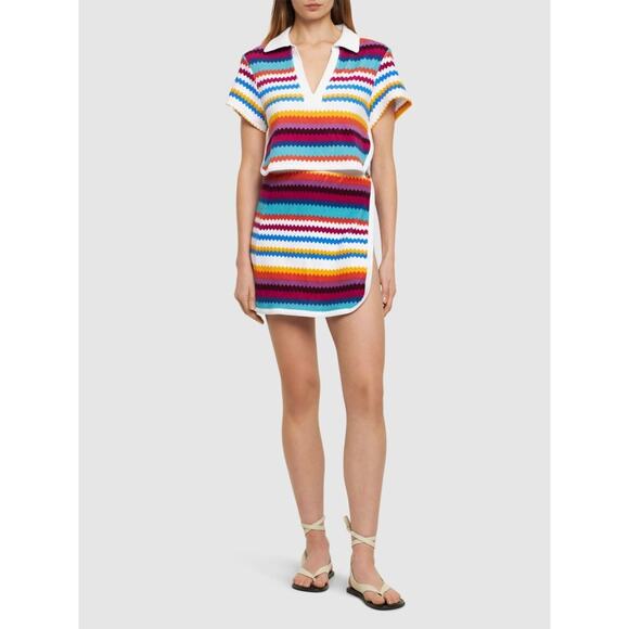 Missoni Chevron-Pattern Cropped Polo Top Multicolor - 40 (4) - Picture 1 of 5